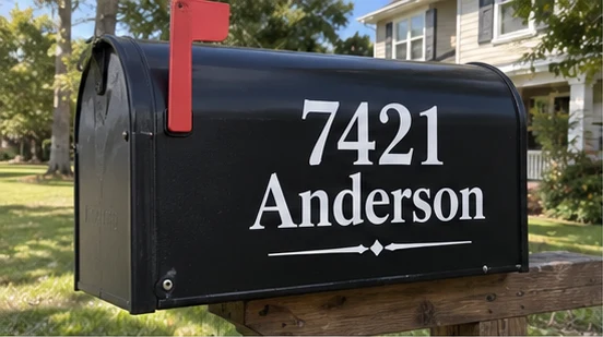 Anderson 7421 mailbox lettering